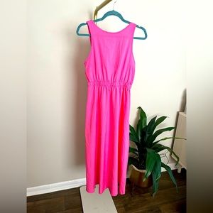 Bright Pink mid dress